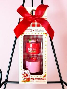 Célavi Strawberry Shortcake Lip Balm Duo - Pink & Red